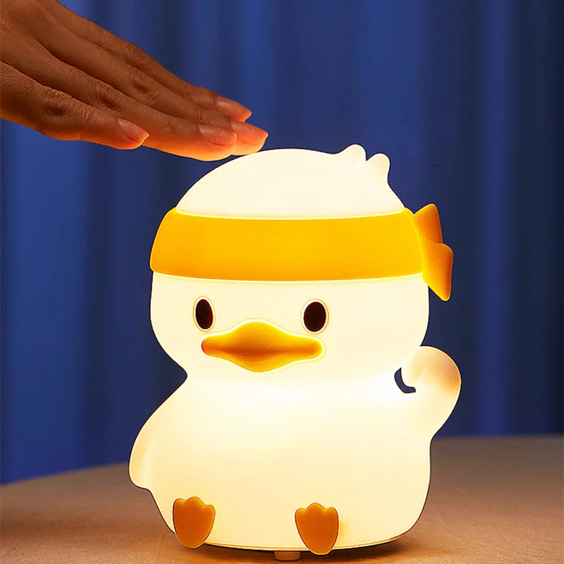 

Светодиодный светильник для заправки утки, ночник, s Go Duck, силиконовая настольная лампа, индукционный цветной светильник, декор для спальни, ...