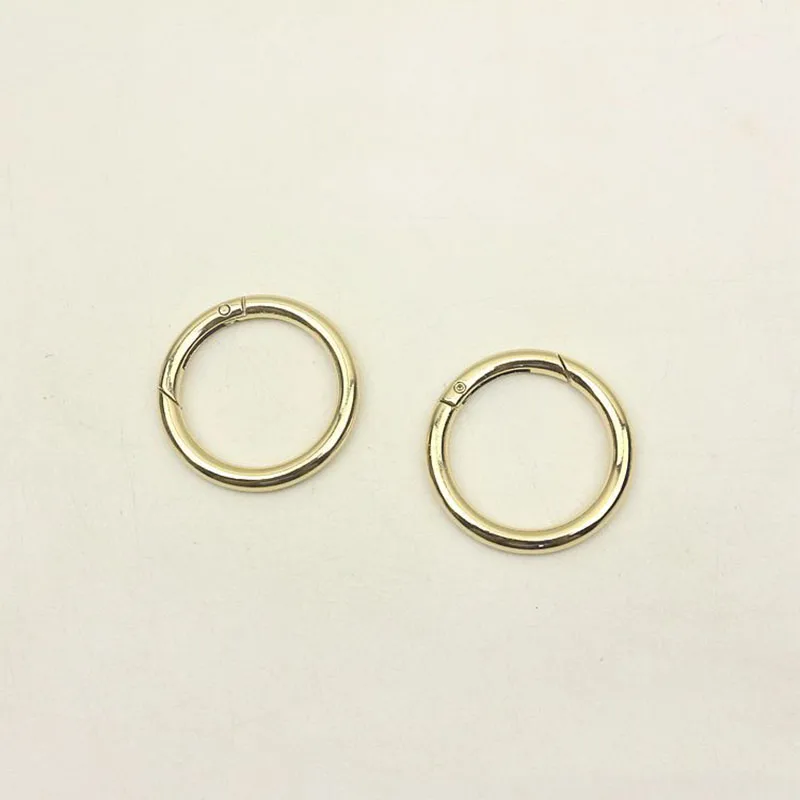 10Pcs 38mm Metal O Ring Buckle 6mm Circle Connection Spring Hook DIY Bag Strap Belt Buckles Dog Collar Webbing Clasp Accessory