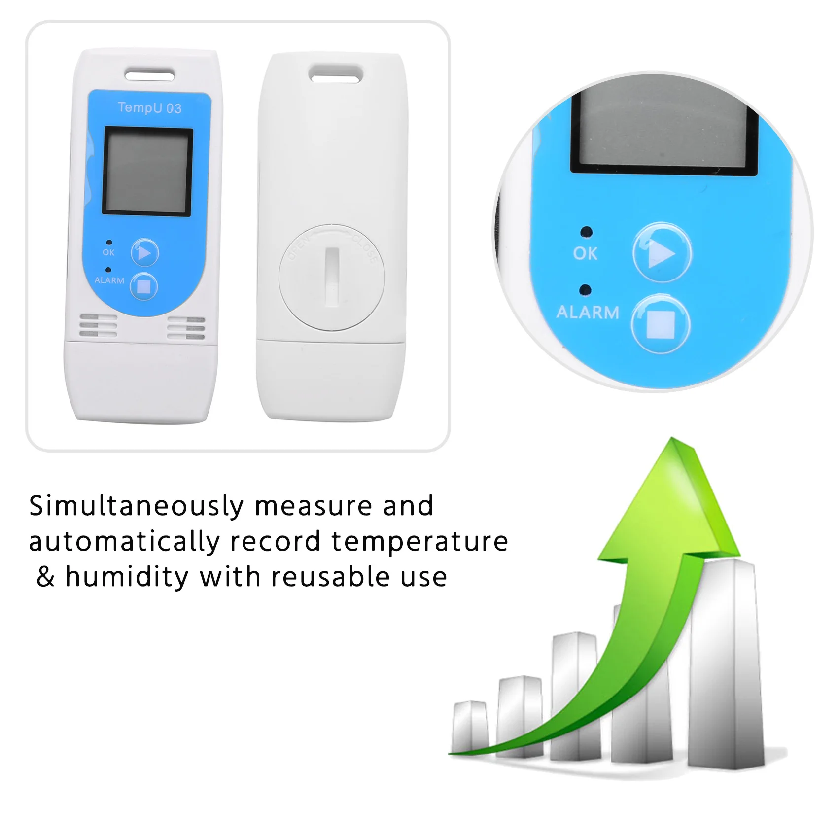 USB-регистратор данных о температуре и влажности многоразовый регистратор RH TEMP