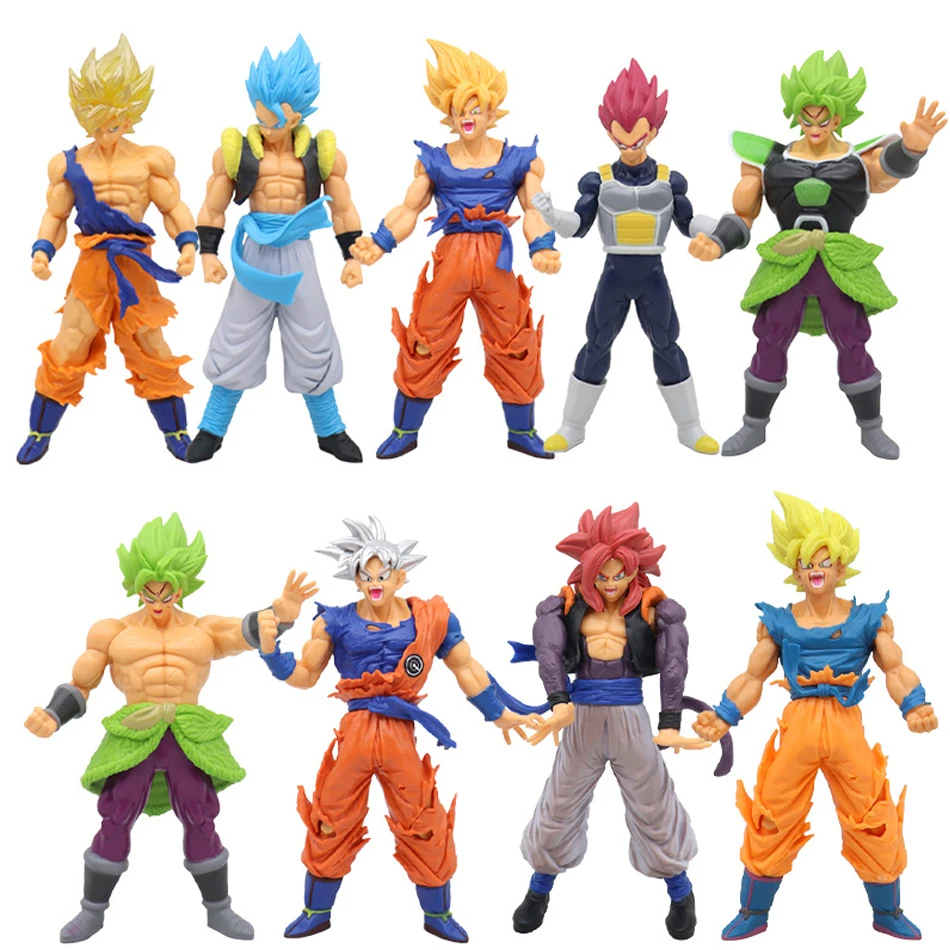 18cm Son Goku Super Saiyan Figure Anime Dragon Ball Goku DBZ Action Figure Model Gifts Collectible Figurines for Kids