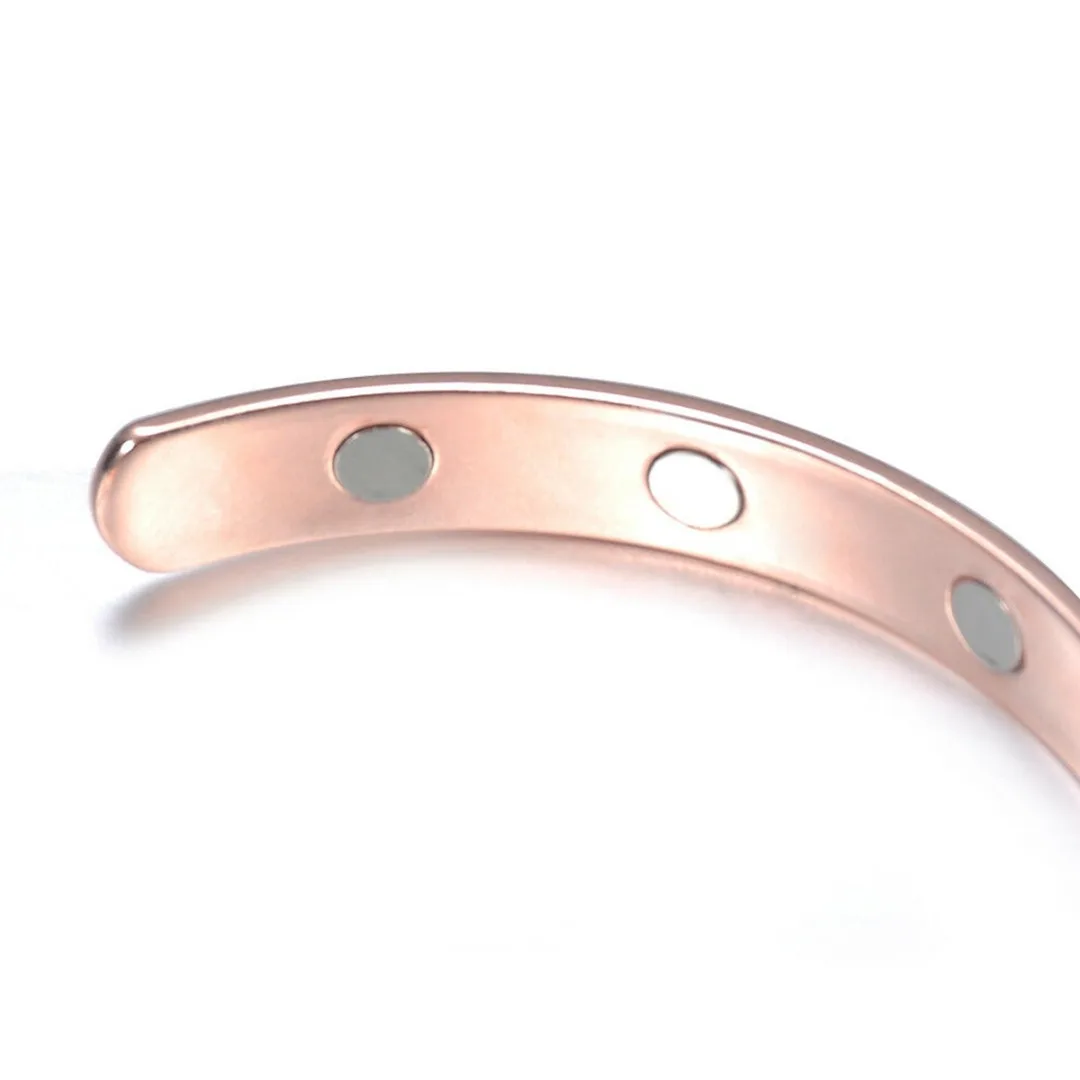 2023 1 Pc Pure Copper Magnetic Bracelet Arthritis Therapy Energy Bangle Jewelry Pain Relief Bio Magnetic Copper for Women Men images - 6