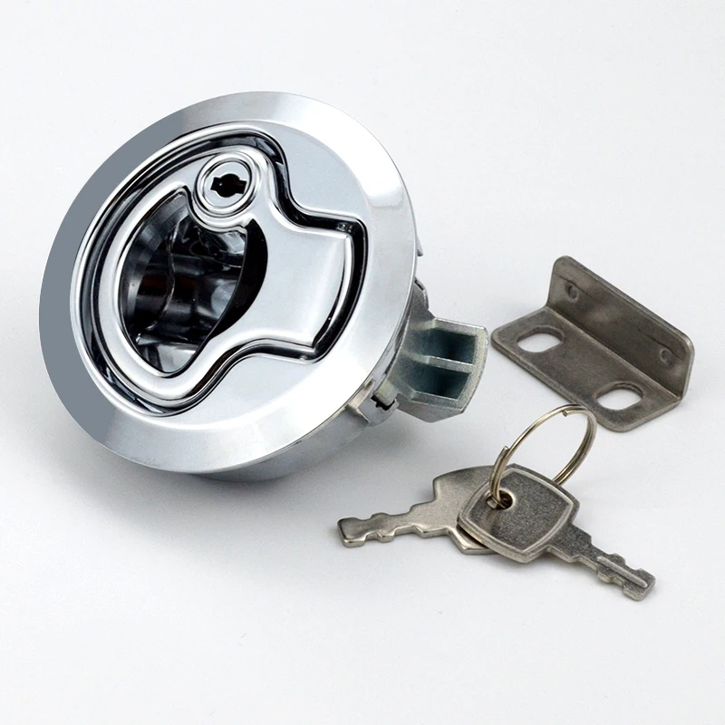 

45mm Panel Lock Zinc alloy materia Flush Pull Slam Latch Furniture Handle Lock Knob Car Toolbox Accessories Bathroom Door Gadget