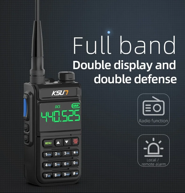 air band radio ham radio amateur long range walkie talkie wireless set fm two way radio receiver transceiver number key ksun78d free global shipping