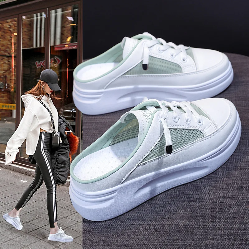 

Shoes Woman 2022 Woman's Slippers Med Luxury Slides New Summer Soft Flat Designer Fabric Fashion Basic PU Rubber Cross-tied