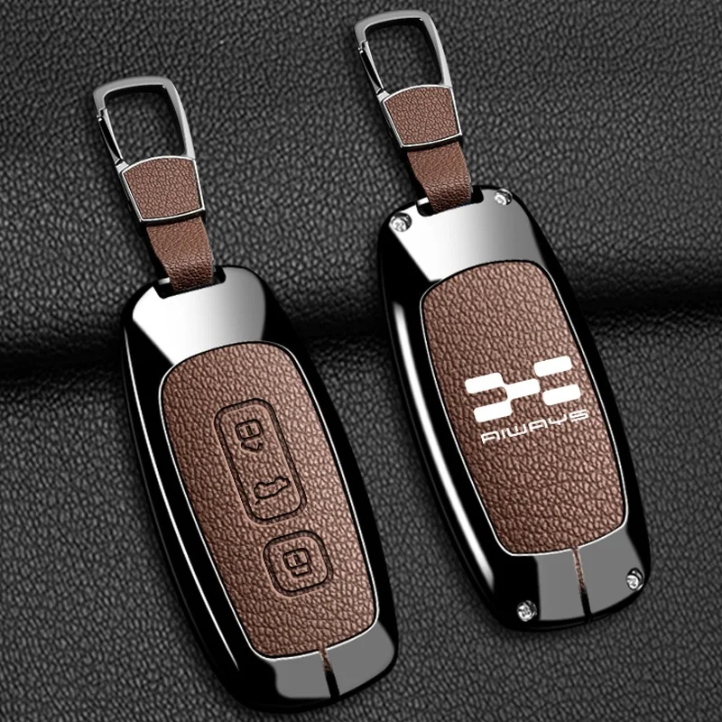 Чехол для автомобильного ключа из цинкового сплава и кожи для AIWAYS U5 PRO U6 SE, защитный брелок-держатель, аксессуары для ключей (art.: 3920d87f58980) - 3920d87f58980