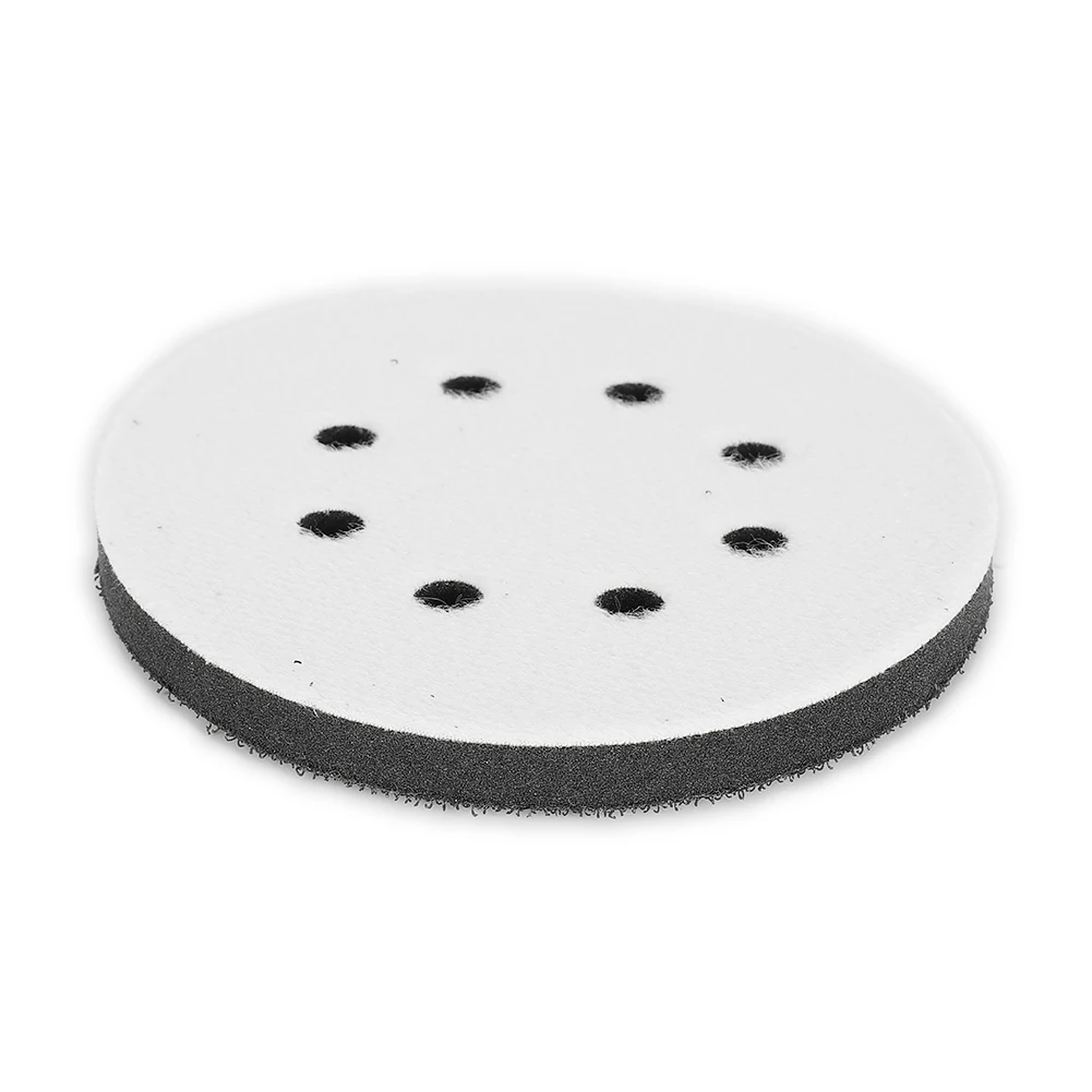 

8 Holes Soft Sponge Interface Pad Hook & Loop Sanding Pads Backing Plate 5Inch 125mm Power Tool Accessories For Sander Polishing