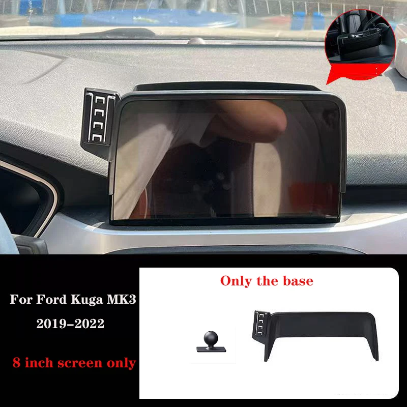 

Автомобильный держатель телефона для Ford Kuga MK3 2019 2020-2022 8-дюймовый экран с фиксированным навигационным кронштейном, подставка для беспроводного зарядного устройства, автомобильные аксессуары