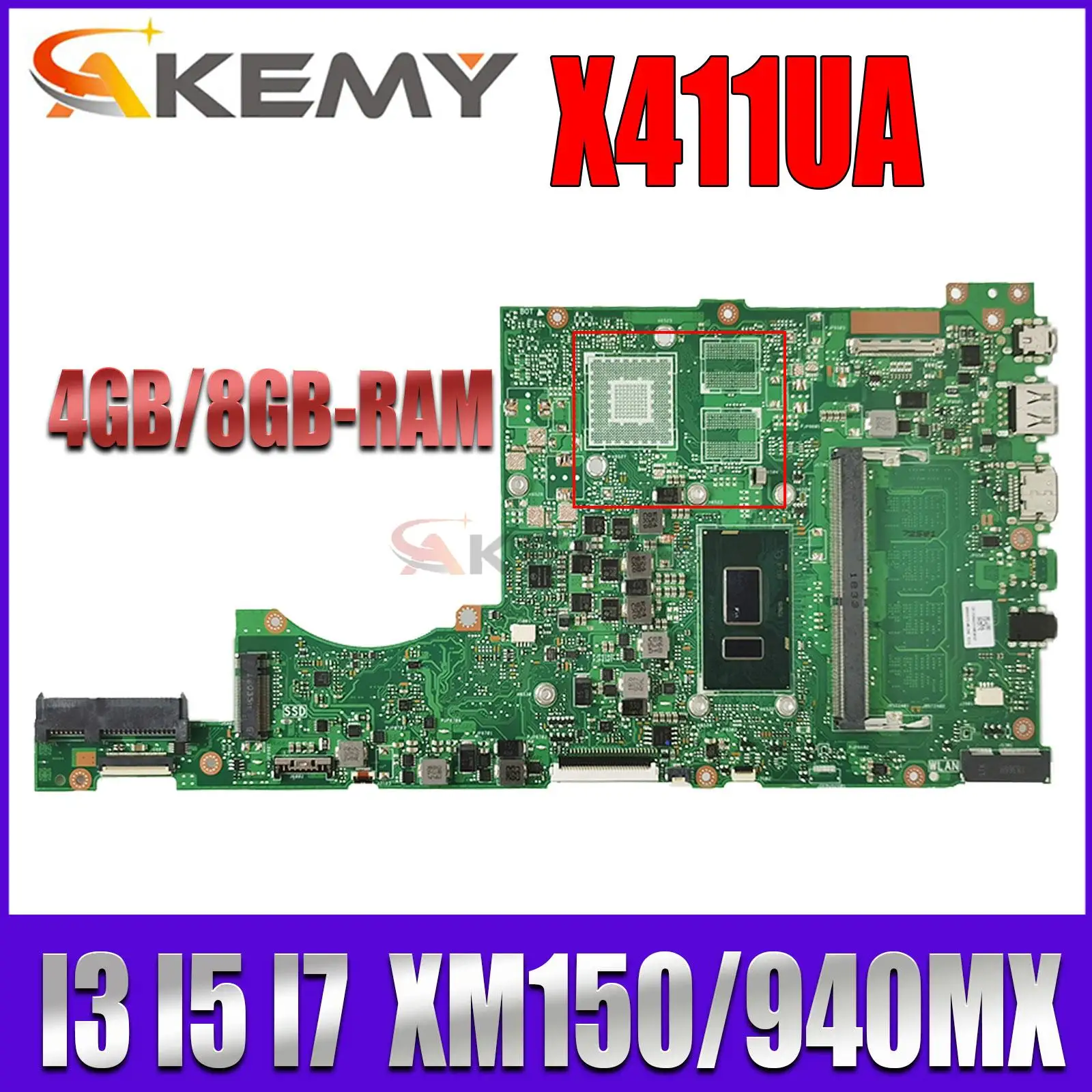 

Материнская плата S4100V S4000V X411UQ S4200V X411UF K411UN A411UF K411UQ X411UN X411UV F411UF A411UN, материнская плата для ноутбука I3 I5 I7