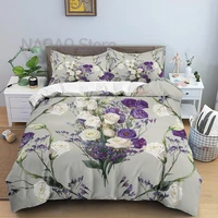 retro flower duvet cover home decor printing king queen size comforter covers with pillow case for adult quilt covers
