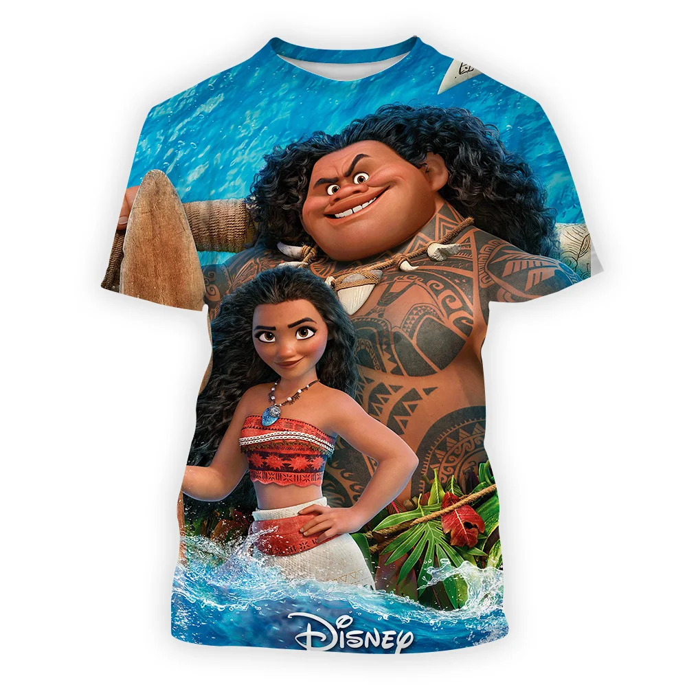 

Disney's Oceania Men's 3DT Shirts Loose Fashion T-Shirt Tops Men's Printed Short Sleeves