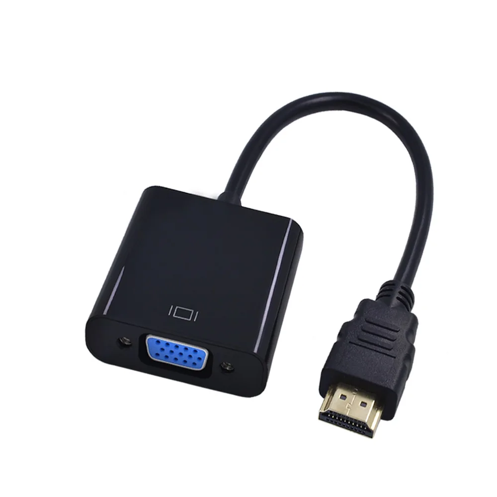 Преобразователь TISHRIC 1080P HDMI-совместимый с VGA «штырь-гнездо» цифро-аналоговый аудиоадаптер для ТВ-приставки проектора ПК ноутбука