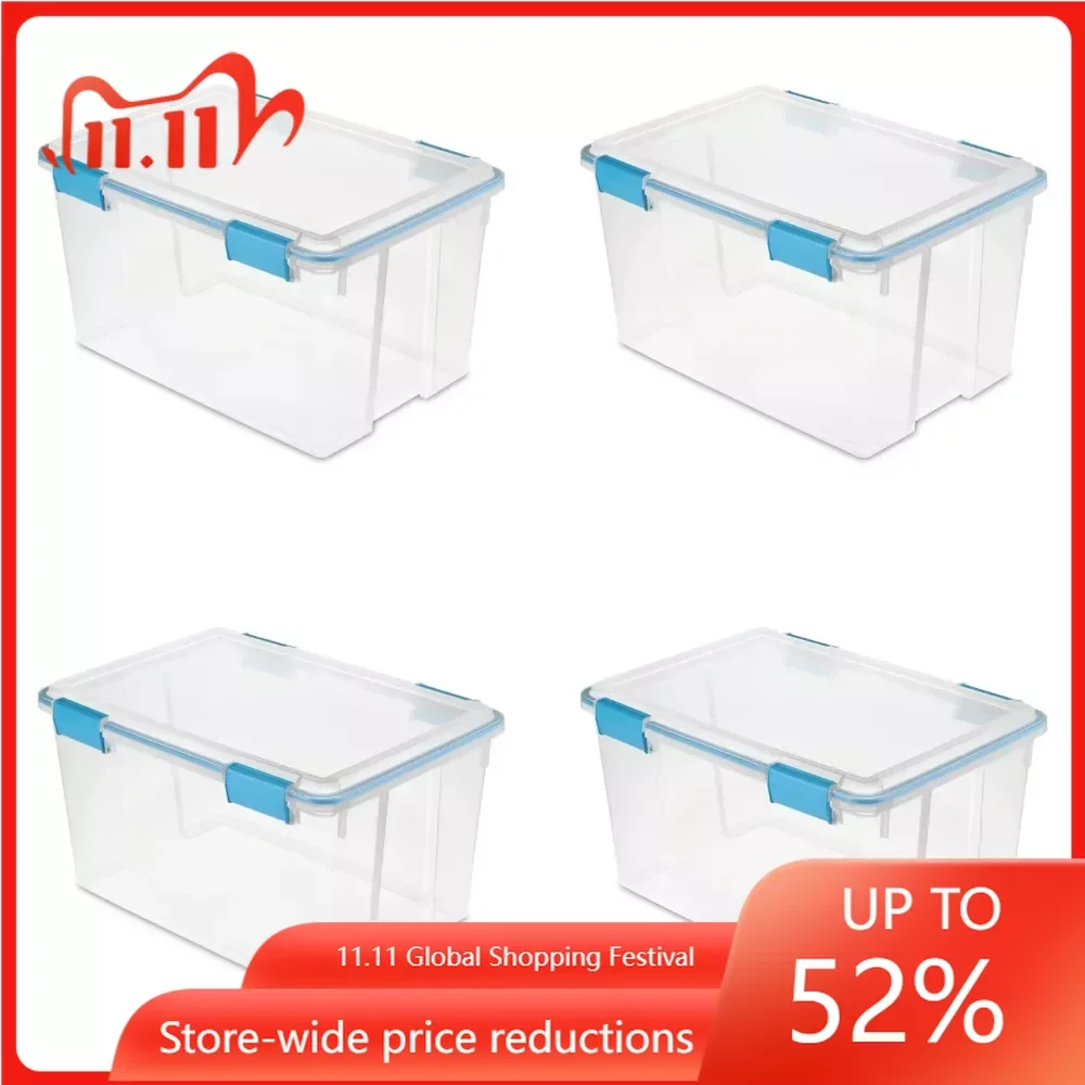 

Набор из 4 коробок-органайзеров 54 шт. Пластиковая прокладка, синий аквариум