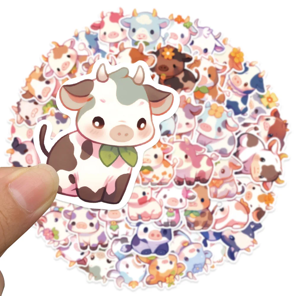 

10/50Pcs Cartoon Rainbow Calf Sticker For Scrapbooking DIY Stationary Luggage Laptop For Children Cute Decoration Supplies