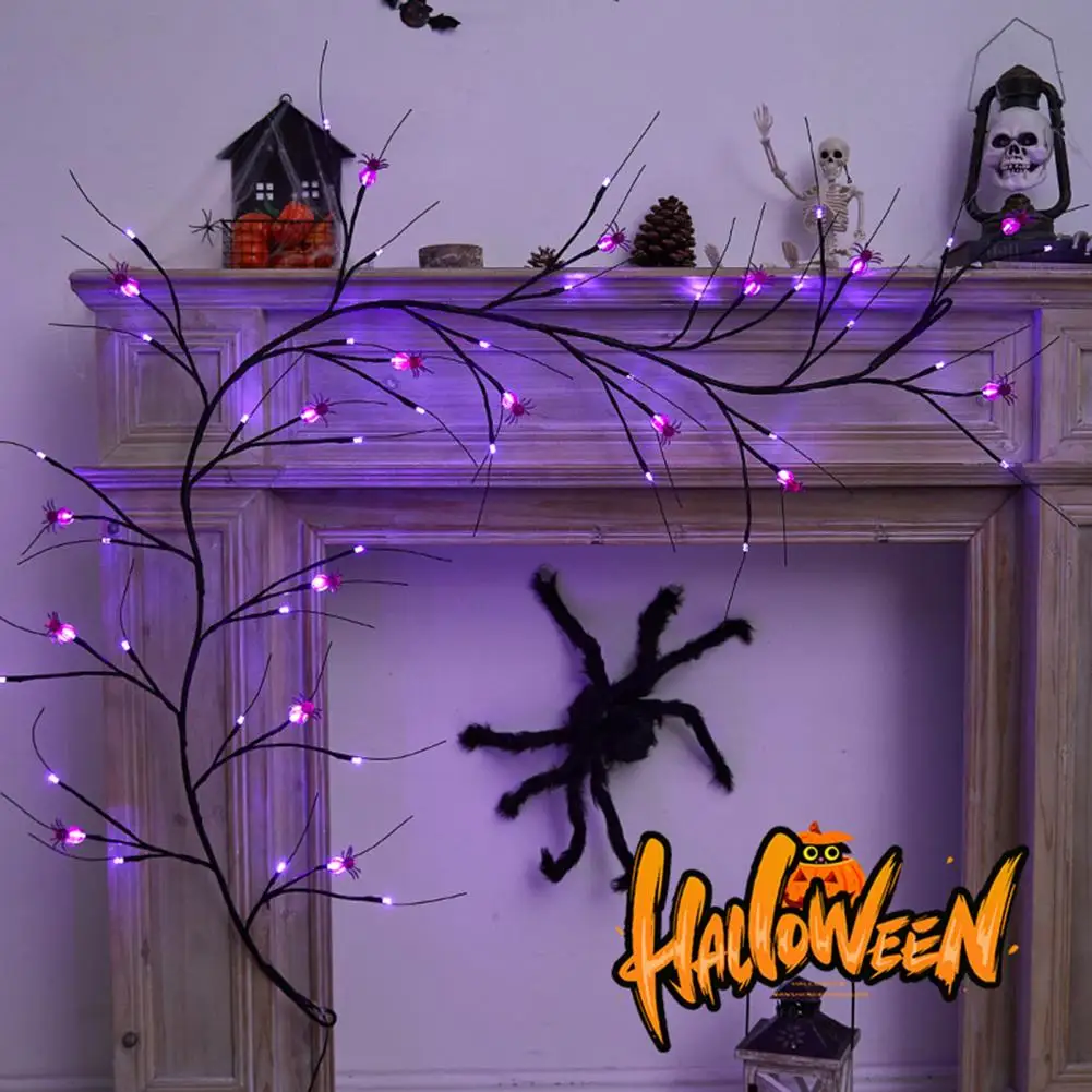 

Decorative Lamp Battery Operated Waterproof Halloween Willow Vine Twig Led Lamp with Multiple Modes Photography Prop Decorations