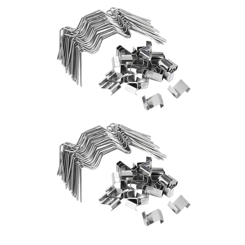 

100X зажимы для остекления теплиц из нержавеющей стали W Z-Образный Пружинный провод для теплицы