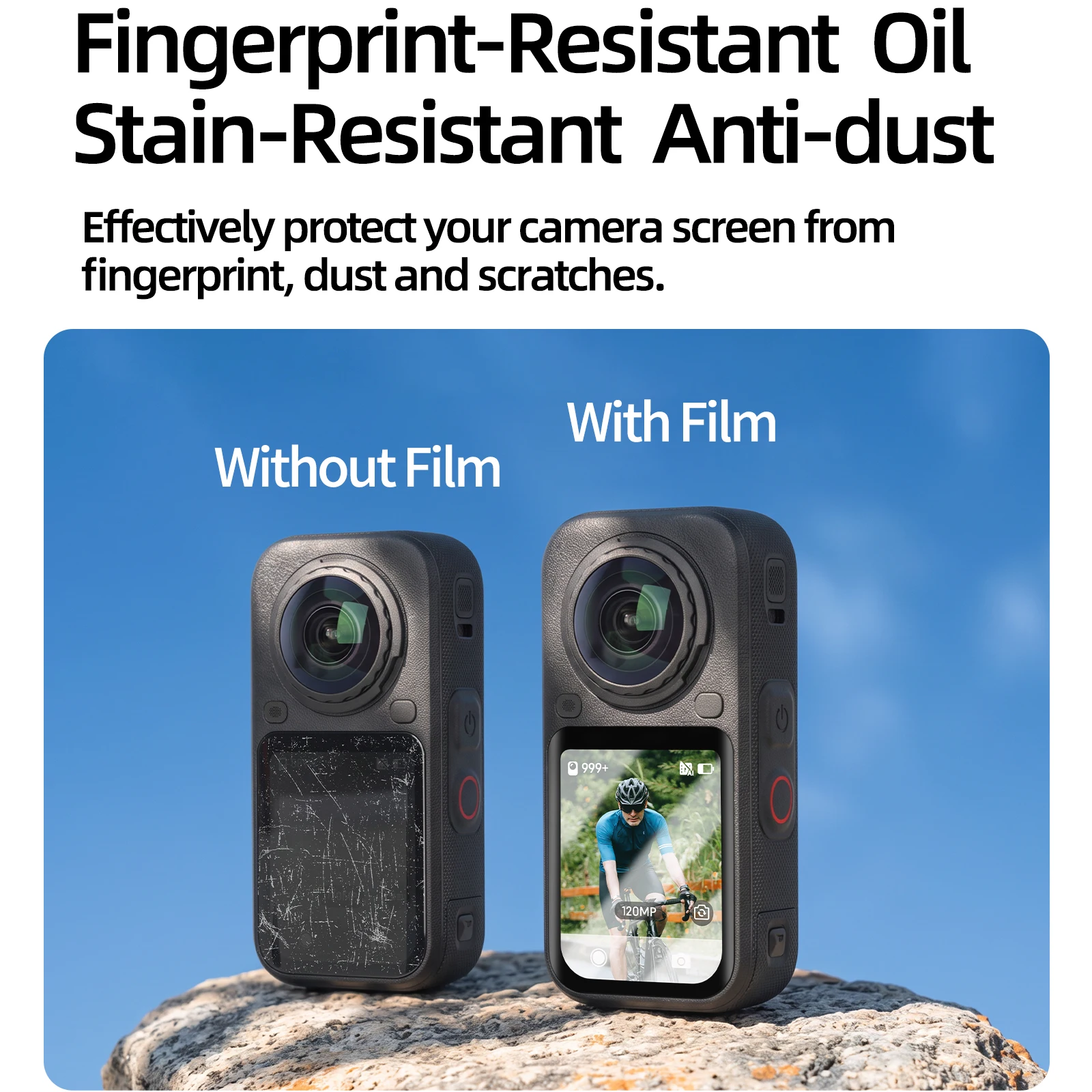 Фото Защитная пленка Sunnylife для камеры Insta360 X6, высококачественная упрочненная пленка, устойчивая к царапинам, композитная мягкая защитная пленка, ультратонкая 0,33 мм. №5