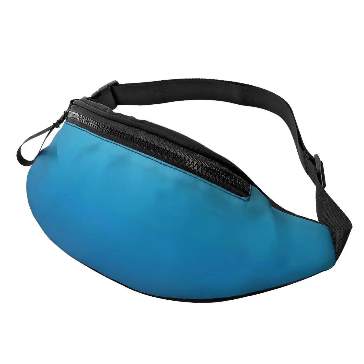 

Sea Ombre Waist Bag Light Sky to Deep Blue Polyester Pattern Waist Pack Female Fishing Bag