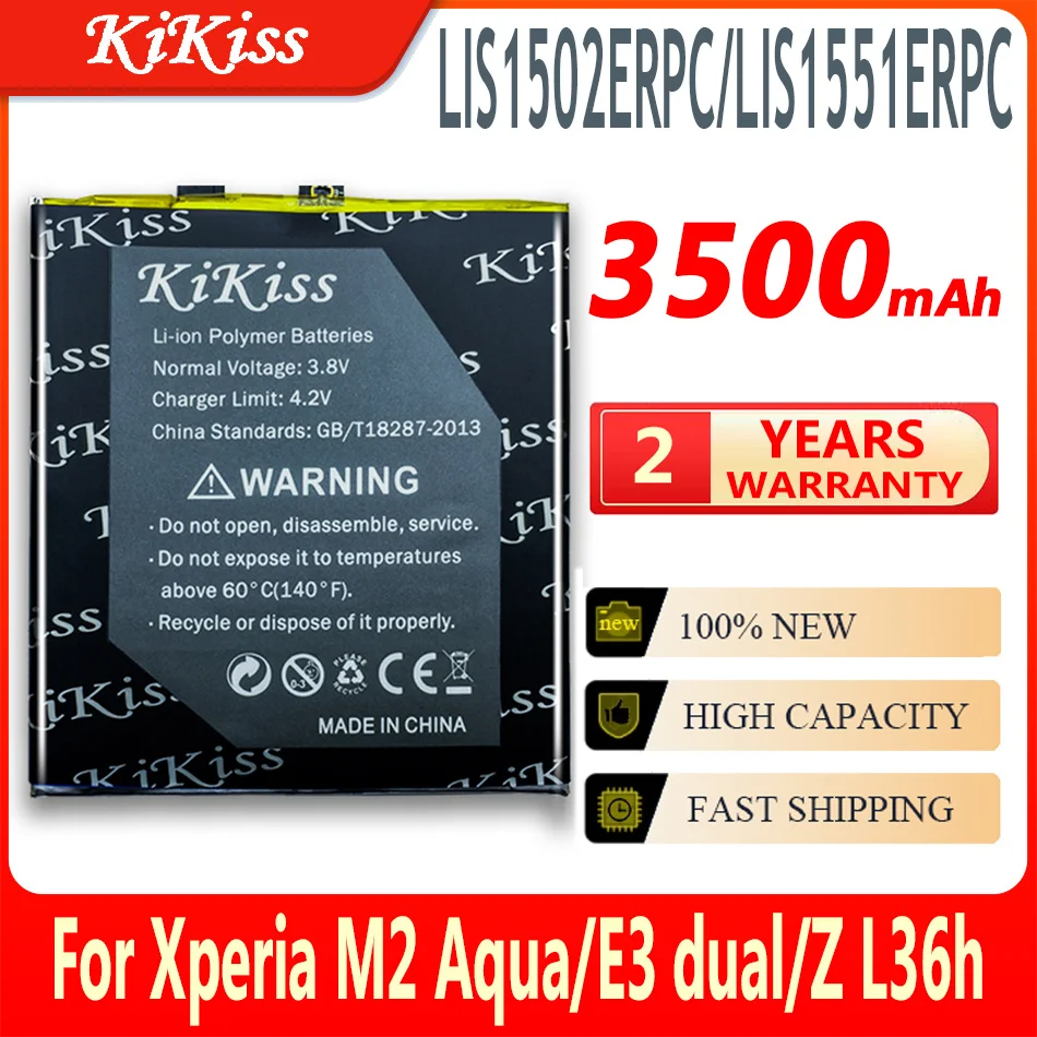 

LIS1502ERPC For Sony Xperia M2 Aqua S50h / E3 dual For SONY Xperia Z L36h L36i c6602 SO-02E C6603 S39H LIS1551ERPC Phone Battery