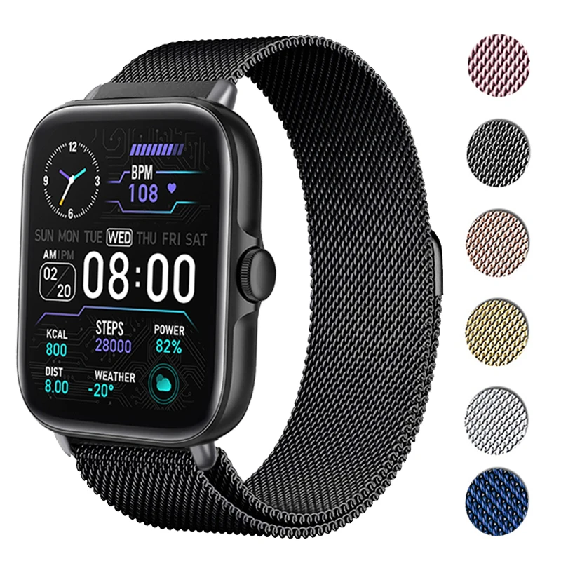 

Ремешок с магнитной петлей для смарт-часов Realme DIZO Watch R Pro GPS, ремешок «Миланская петля», сменные браслеты для DIZO Watch 2, ремешок