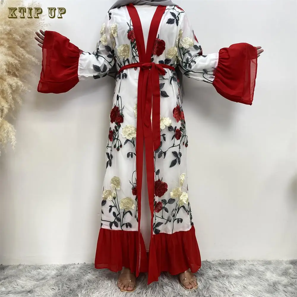 

Robe Femme Musulmane Muslim Women Stitching Embroider Robe Middle East Long Dress Abaya Dubai Muslim Fashion Abaya Turkey Robes