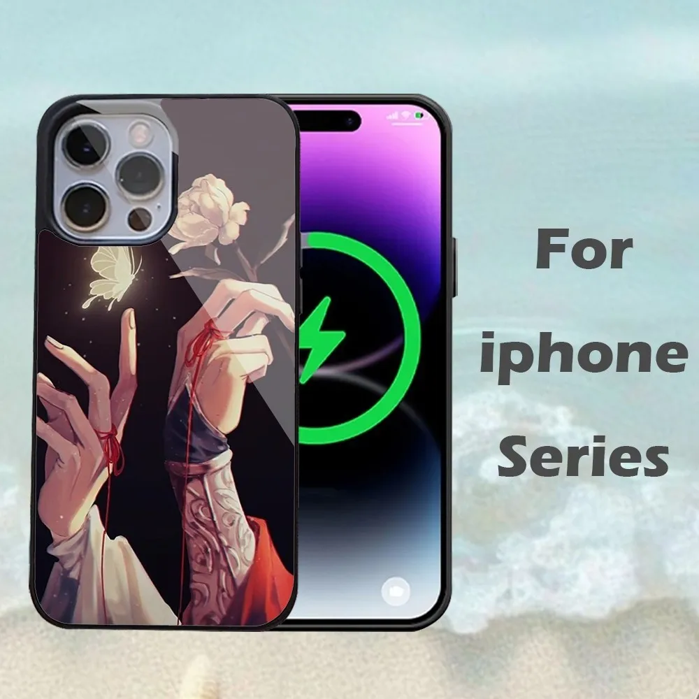 Hua Cheng Xie Llian Phone Case For IPhone 16 15 14 13 Pro Max 11 12 Mini Alex Mirror Magsafe Wireless Charging Cover