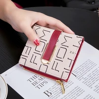 letter womens wallet new female short clutch purses folding student wallets multi card zipper coin purse trendy brand wallets