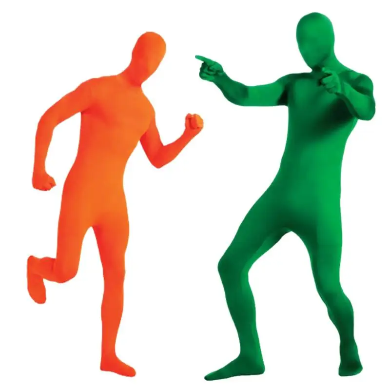 Черный Костюм Зентай Унисекс Из Спандекса Для Всего Тела Мужчин И Женщин