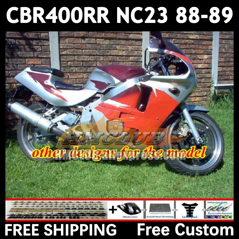Обвес для HONDA CBR400 CBR400RR RR NC23 88 89 лет красный белый Кузов 103 No 10 CBR 400 CC 400RR 1988 1989 OEM
