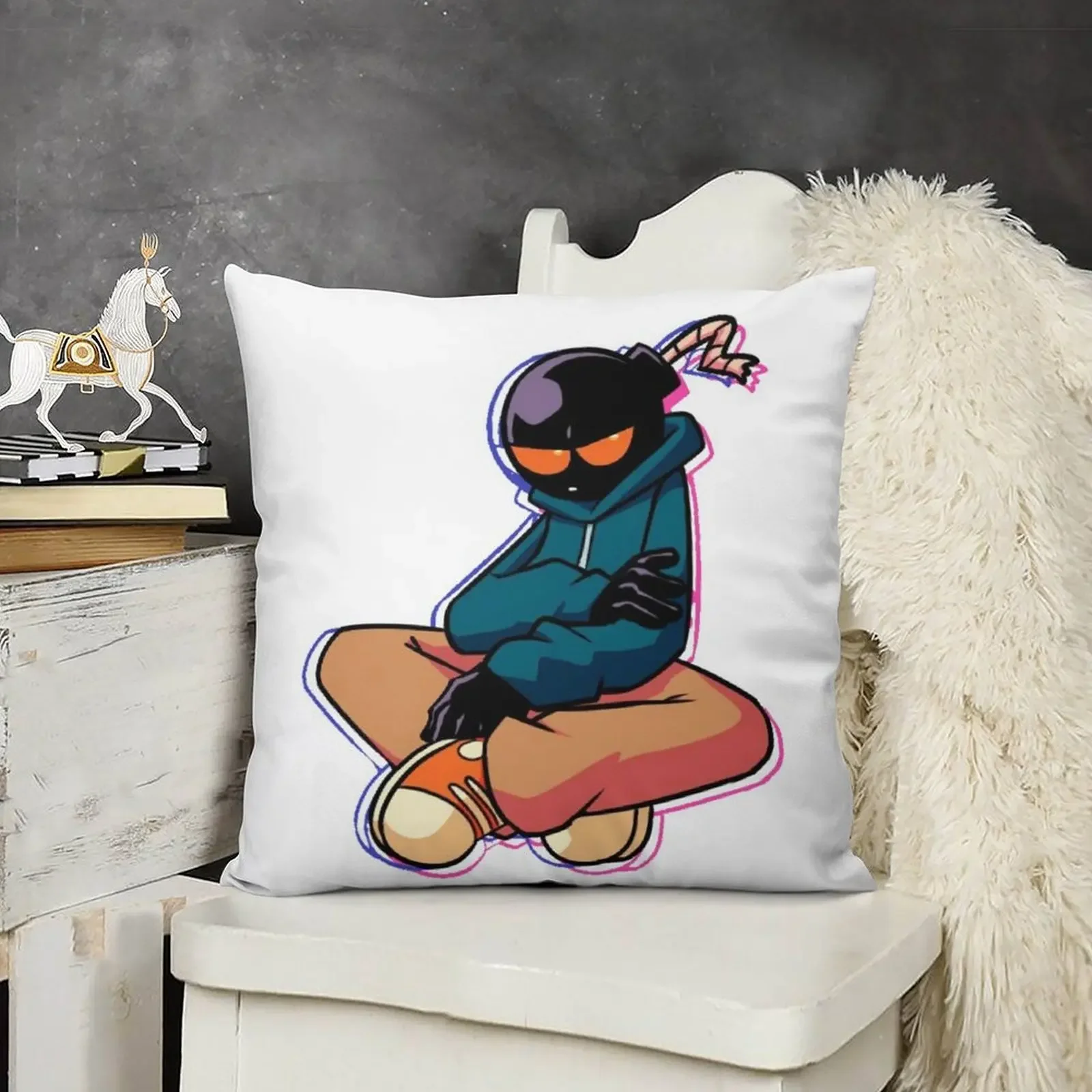 Whitty (Friday Night Funkin) декоративная подушка чехлы для диванов гостиной мраморный чехол