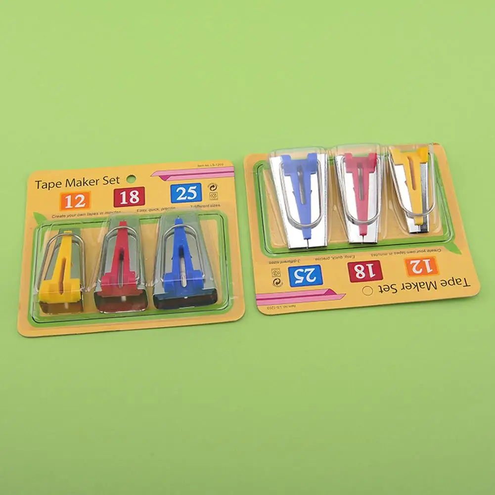 3 шт. устройство для окантовки ткани устройства изготовления косой ленты шитья