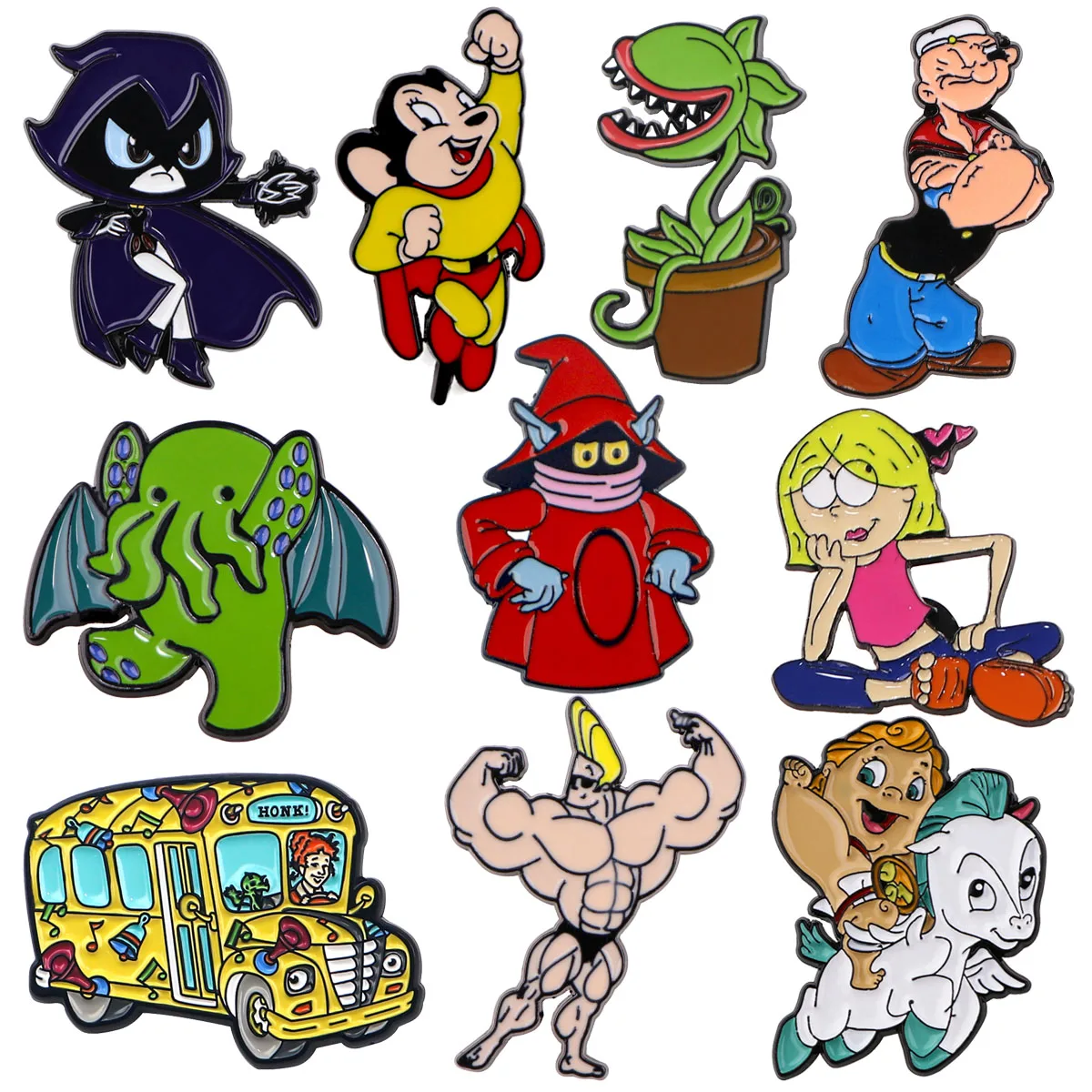 Эмалированные броши в виде персонажей мультфильмов для женщин аксессуары