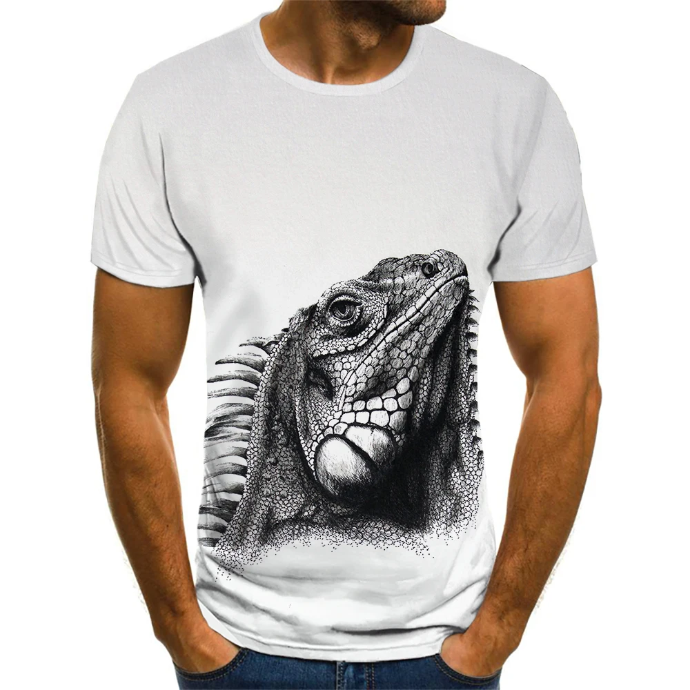 

Summer New Hot Selling 3D Sketch Print Crew Neck Loose Top Short Sleeve T-Shirt