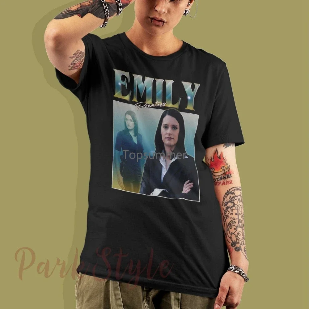 Рубашка Emily Prentiss футболка Criminal Minds ретро винтажная с дизайном плаката 90-х годов Ko