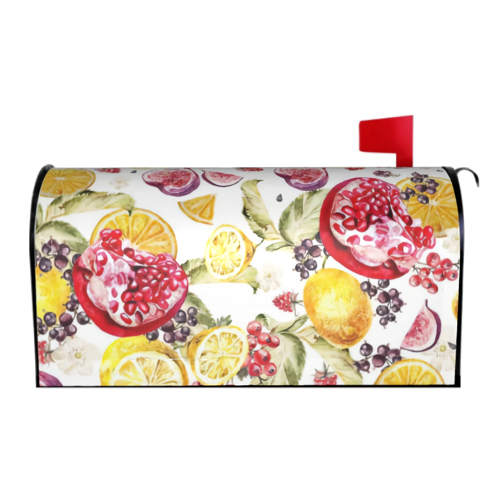 

Чехлы для почтового ящика в стиле ретро с акварелью, лимоном, магнитные винтажные декоративные почтовые ящики с листьями цитрика, почтовые ...