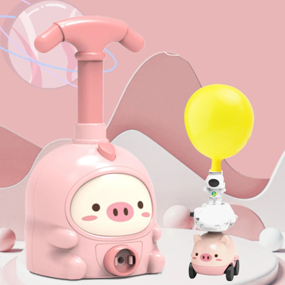 

Power Balloon Launch Toy Tower Science Experiment Air Flying Inertial Power Balloon Car Toys Launcher For Children Gift Kids Toy