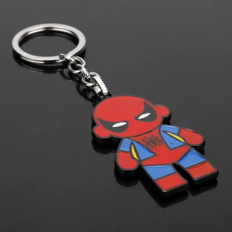 Фото Модный металлический брелок для ключей Marvel Avengers Spiderman, подвеска для сумки, креативный держатель для ключей, подарок на день рождения, аксессуар для мужчин и женщин №2