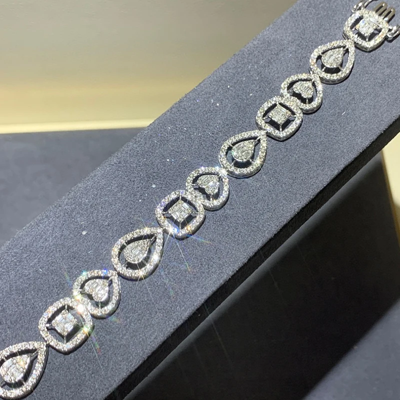 Aazuo LuxuryJewelry из настоящего белого золота 18 карат настоящий бриллиант 4 карата