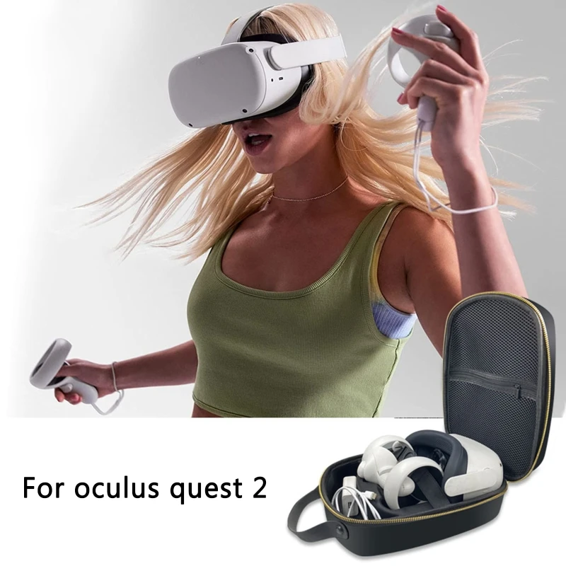 

PU Protective Case Carrying Case Compatible with Quest 2 VR Gaming Headset Protector Covers with Zipper Design Drop shipping