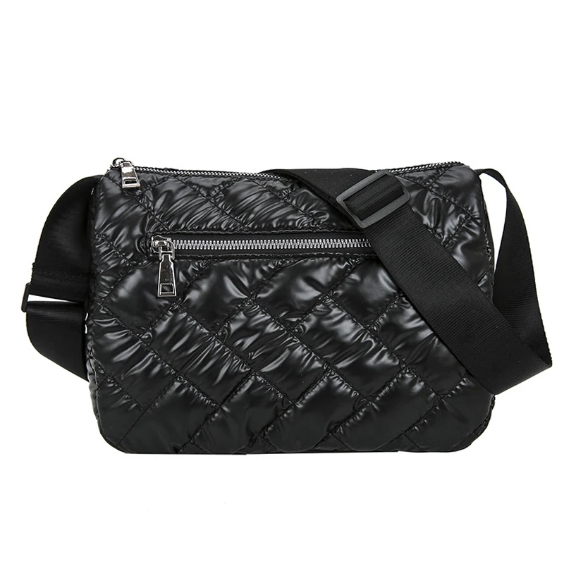 

Fashion Space Cotton Lingge Crossbody Bags For Women Casual Travel Ladies Down Shoulder Bag 2022 New Wide Shoulder Straps Bag