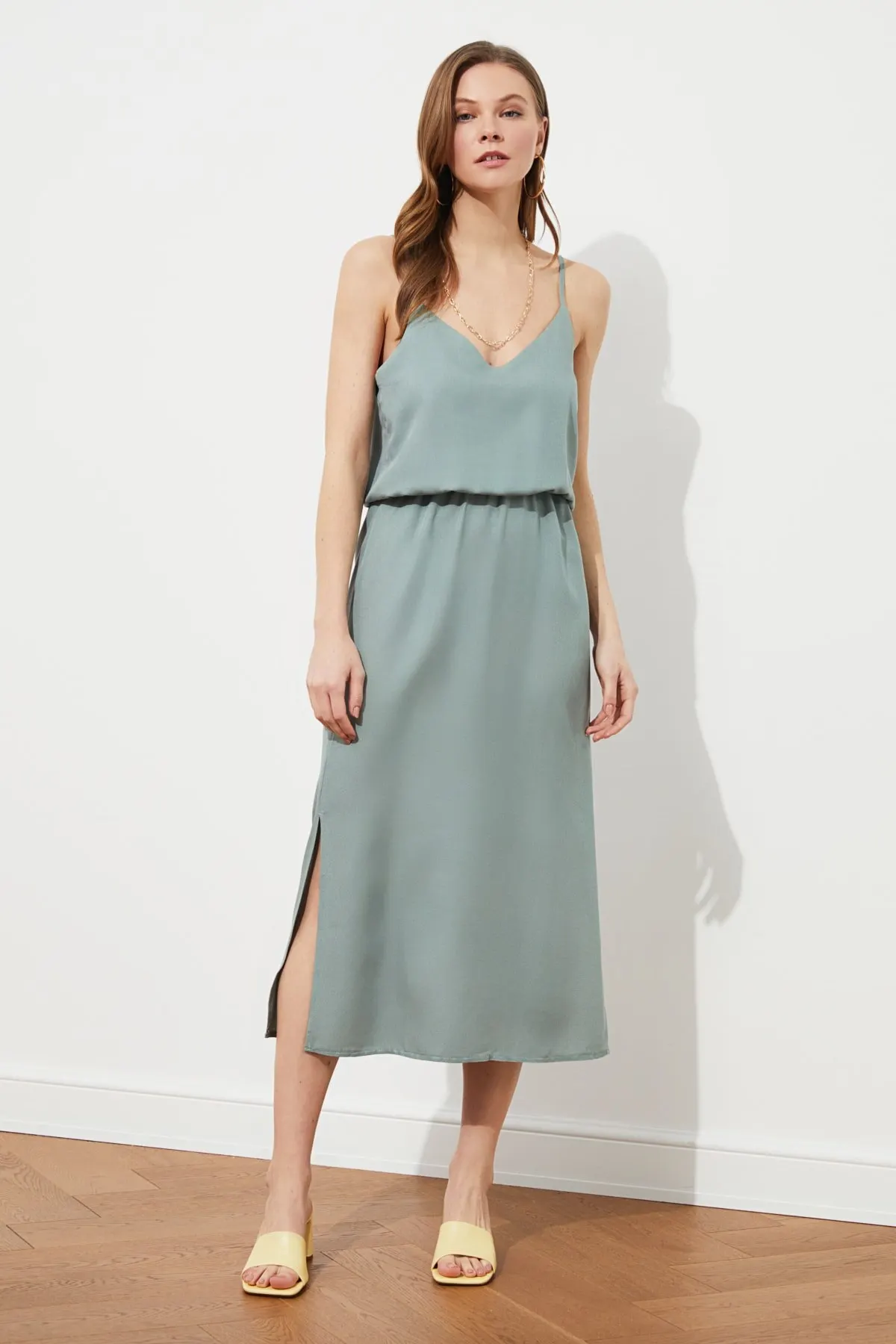 

Women's Dress Khaki Strap Elegant Fashion Summer Spring Casual Short Sleeve Stretch Casual Short Sleeve Stretch Comfortable Boho Dress