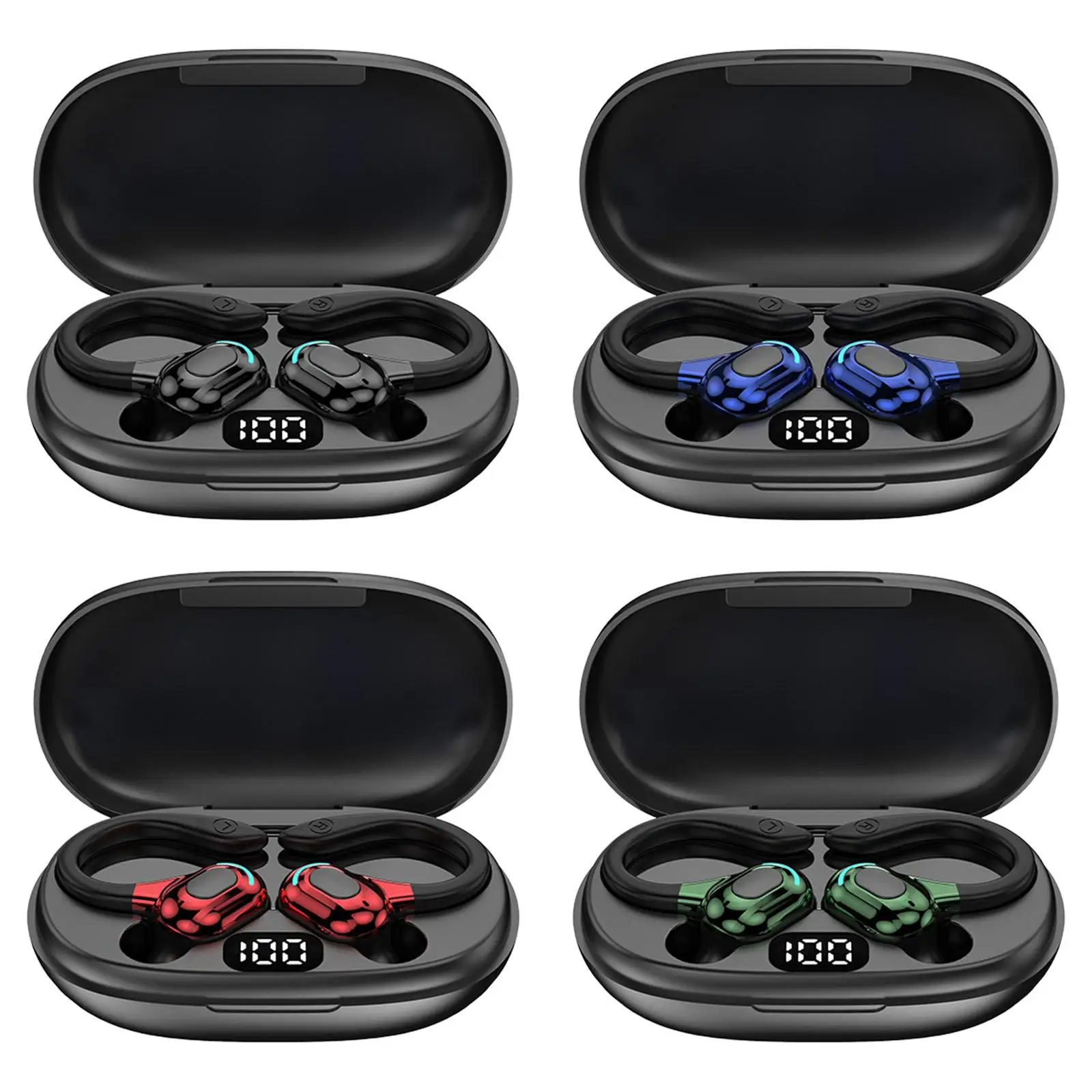 

Наушники V5.0 IPX5 водонепроницаемые с Ушными крючками эргономичный стерео шумоподавляющий наушник для тренажерного зала бега музыки ноутбук...