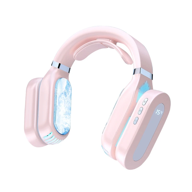 

Hanging Neck Portable Fan Headphone Design Rechargeable Hand Free Bladeless USB Wearable Neckband Mobile Air Conditioner
