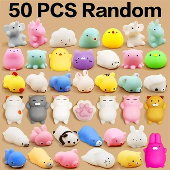 50-5PCS Mochi Squishies Kawaii Anima Squishy Toys For Kids Antistress Ball Squeeze Party Favors Stress Relief Toys For Birthday 1