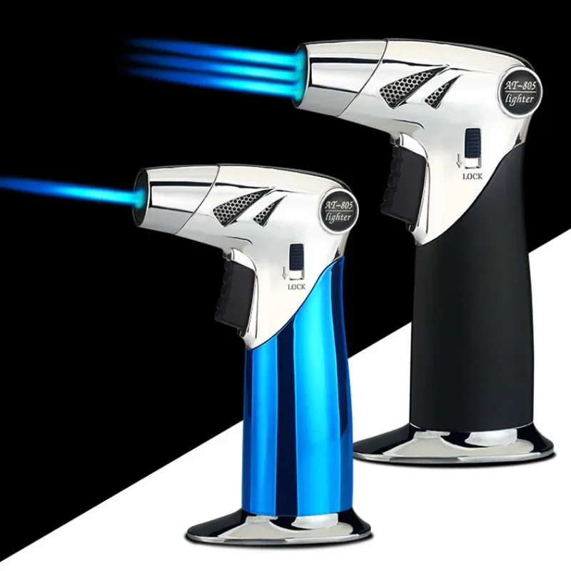 Газовая зажигалка большая емкость тройной турбозапальник пистолет-распылитель