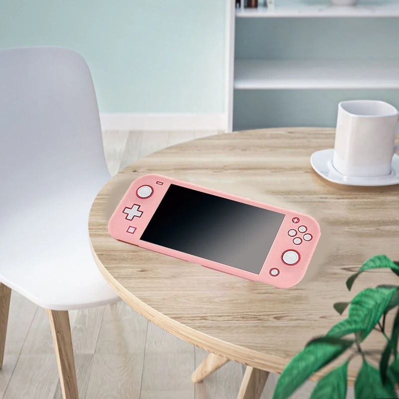 Фото Розовый защитный чехол для Nintendo Switch Lite с подставкой, жесткий чехол для игровой консоли Nintendo Switch Lite с подставкой №3