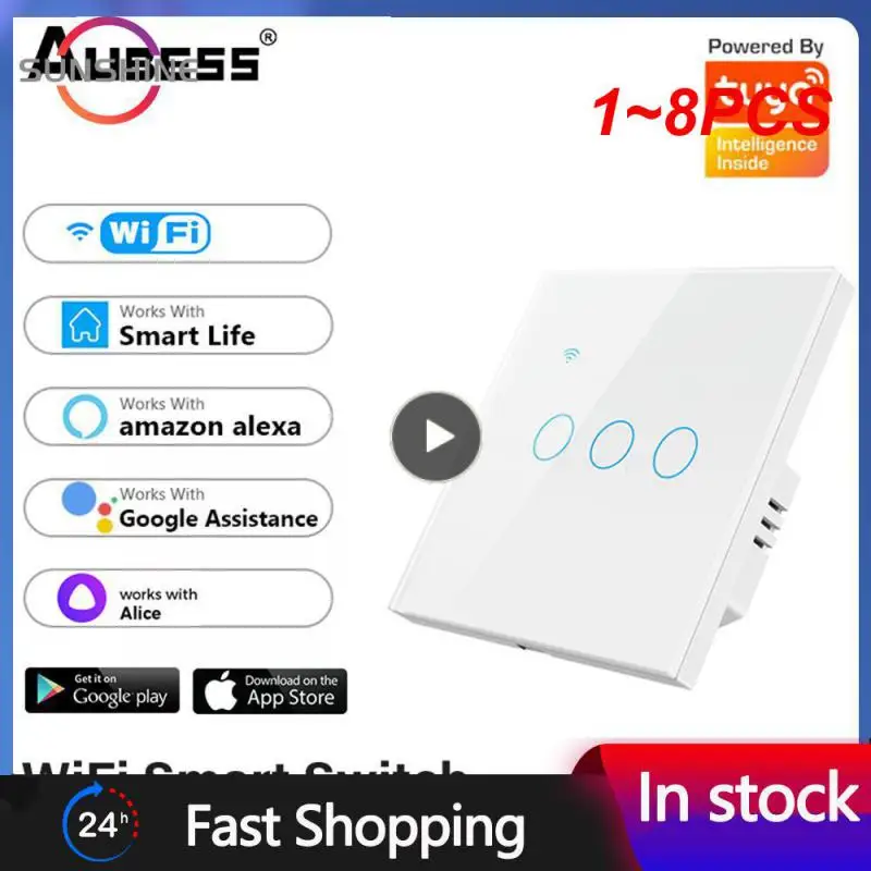 

Настенный выключатель с голосовым управлением, 1-8 шт.