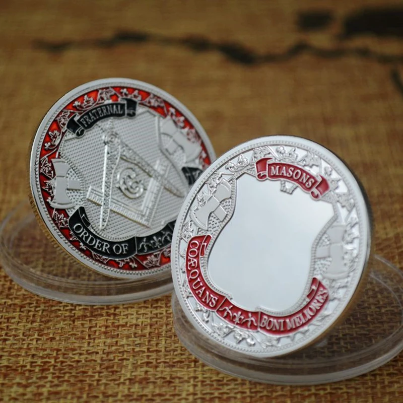 

Свободная монета Мейсона, серебряная/позолоченная памятная монета, братский заказ фремана, сувенирная монета, коллекционный подарок