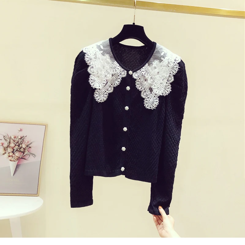 

2022 autumn pregnant women's new knitted long sleeves Black