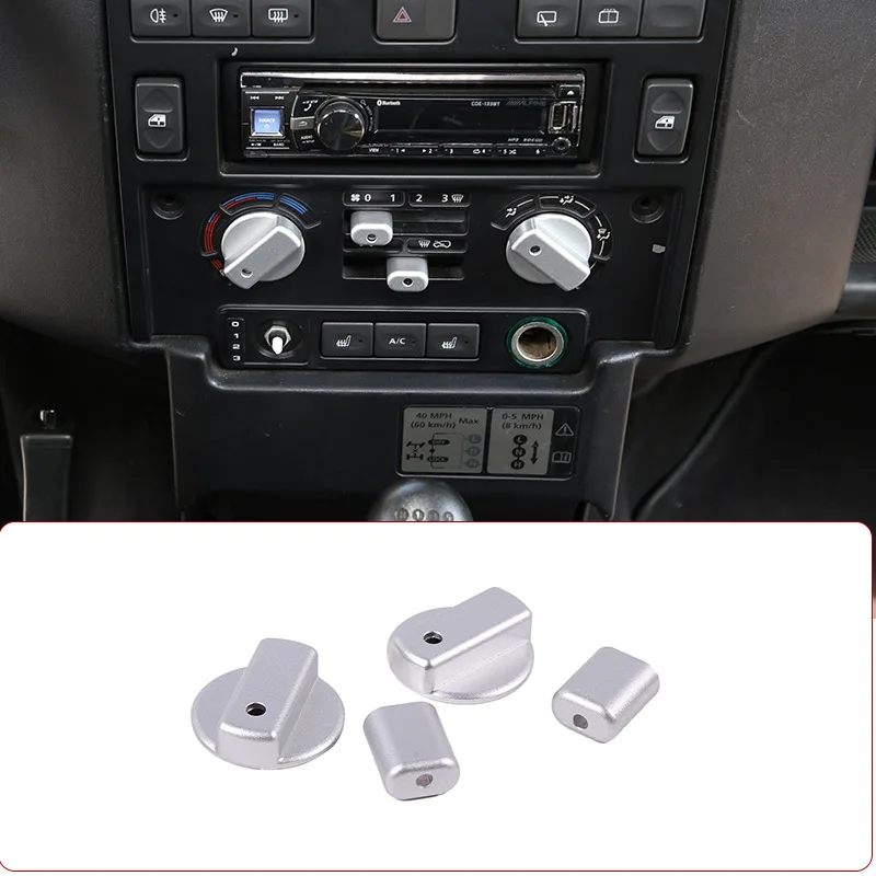 

For Land Rover Defender 90 110 2004-18 Aluminum Alloy Car Central Control Air Conditioning Adjustment Knob Cover Car Accessories