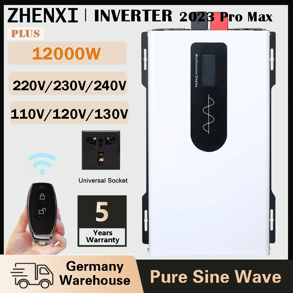 

SAINT OLM WiFI 12000W 10KW Inverter Pure Sine Wave 12V/24V/48V/60V/72V/96V To Ac 110V/120V/130V/220V/230V/240V RV Inverter